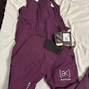 NWT Burton ak GORE-TEX Plum Snow Bib ski snowboarding